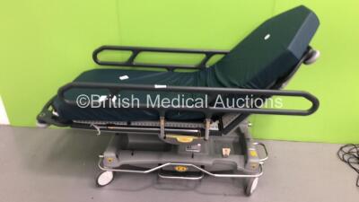 Anetic Aid Patient Trolley with Mattress (Hydraulics Tested Working) - 2