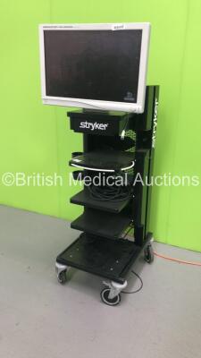 Stryker Stack Trolley with Stryker Vision Elect HDTV Surgical Viewing Monitor (Powers Up) - 3