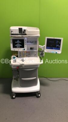 Datex-Ohmeda S/5 Avance Anaesthesia Machine Software Version 06.10 with Datex-Ohmeda Patient Monitor, Datex-Ohmeda Module Rack with E-CAiOV Gas Module with Spirometry Option and D-Fend Water Trap, Bellows and Hoses (Powers Up) *S/N ANBP01012*