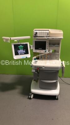 Datex-Ohmeda S/5 Avance Anaesthesia Machine Software Version 04.01 with Datex-Ohmeda Patient Monitor, Datex-Ohmeda Module Rack with E-CAiOV Gas Module with Spirometry Option and D-Fend Water Trap, E-INTPSM Module, Bellows and Hoses (Powers Up) *S/N ANBL00