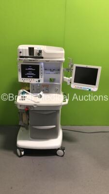 Datex-Ohmeda S/5 Avance Anaesthesia Machine Software Version 06.01 with Datex-Ohmeda Patient Monitor, Datex-Ohmeda Module Rack with E-CAiOV Gas Module with Spirometry Option and D-Fend Water Trap, E-INTPSM Module, Bellows and Hoses (Powers Up) *S/N ANBP01