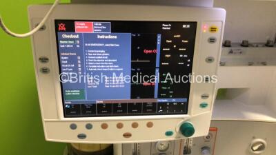 Datex-Ohmeda S/5 Avance Anaesthesia Machine Software Version 06.01 with Datex-Ohmeda Patient Monitor, Datex-Ohmeda Module Rack with E-CAiOV Gas Module with Spirometry Option and D-Fend Water Trap, E-INTPSM Module, Bellows and Hoses (Powers Up) *S/N ANBP01 - 6