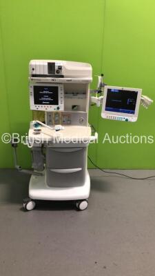 Datex-Ohmeda S/5 Avance Anaesthesia Machine Software Version 06.10with Datex-Ohmeda Patient Monitor, Datex-Ohmeda Module Rack with E-CAiOV Gas Module with Spirometry Option and D-Fend Water Trap, Bellows and Hoses (Powers Up) *S/N ANBP01014*