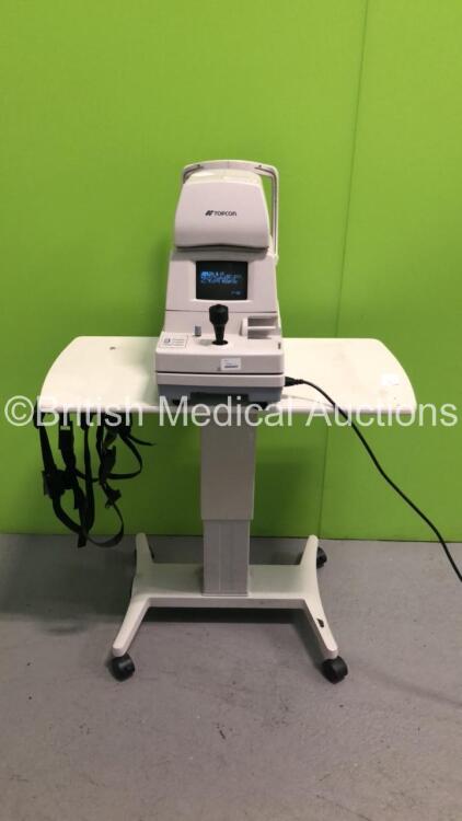 TopCon CT-80 Computerized Tonometer Version 2.10 on Motorized Table (Powers Up - Missing Printer Cover) *S/N 1572469* **Mfd 2008** *FOR EXPORT OUT OF THE UK ONLY*