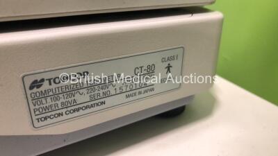 TopCon CT-80 Computerized Tonometer Version 2.10 on Motorized Table (Powers Up - Missing Printer Cover) *S/N 1570104* *FOR EXPORT OUT OF THE UK ONLY* - 5