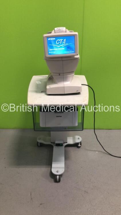 TopCon CT-1 Computerized Tonometer Version 3.00 on Motorized Table (Powers Up) *S/N 2730503* **Mfd 2015** *FOR EXPORT OUT OF THE UK ONLY*