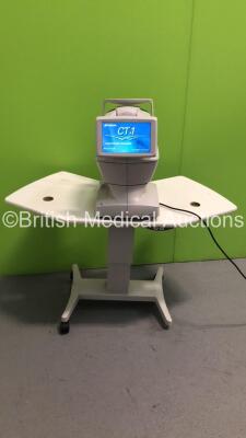 TopCon CT-1 Computerized Tonometer Version 3.00 on Motorized Table (Powers Up - Table Missing Wheel) *S/N 2730446* **Mfd 2014** *FOR EXPORT OUT OF THE UK ONLY*