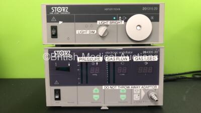 1 x Karl Storz 201315 20 xenon nova Light Source (Powers Up) 1 x Karl Storz 264305 20 electronic endoflator Unit (No Power) *SN 03902 - AL3334*