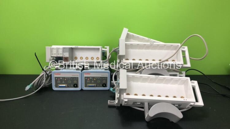 Mixed Lot Including 2 x KanMed Operatherm 202W Warming Units (Both Power Up) 6 x Philips M8048A Module Racks, 1 x Hewlett Packard M1029A TEMP Module, 2 x Philips M1032A Modules and 1 x GE Aespire 7100/7900 Cable *SN 4503G48079 - 4503G48072 - 3805G39581 -