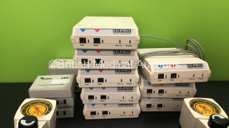 Mixed Lot Including 8 x GN Otometrics HI-Pro Noah Compatible Hearing Units, 6 x Icron LEX Switches, 2 x Ohmeda Vacuum Valves, 1 x Smiths Entonox Hose and 2 x Philips M1655B Tubes