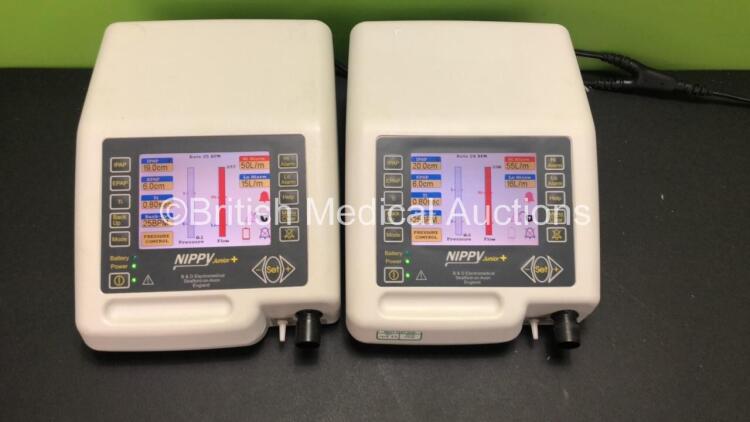 2 x B&D Electromedical Nippy Junior + Ventilator (Both Power Up) *SN 201113217 - 201113560*