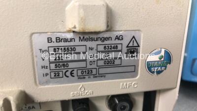 Job Lot of Infusion Pumps Including 2 x B Braun Infusomat fmS Infusion Pumps (Both Power Up) 6 x Alaris SE Infusion Pumps (All Power Up, 4 with Faults-See Photo) - 3