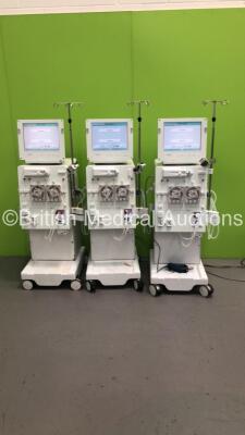 3 x B-Braun Dialog+ Dialysis Machines Software Version 8.2A - Running Hours 18064 / 13316 / 20435 (All Power Up) *S/N 24818 / 38018 / 28432*