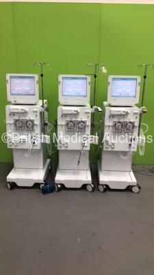 3 x B-Braun Dialog+ Dialysis Machines Software Version 8.2A - Running Hours 35807 / 12935 / 11897 (All Power Up) *S/N 28641 / 28650 / 92018*