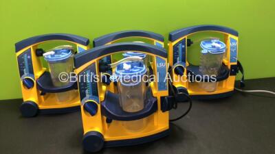 4 x Laerdal LSU Suction Units with Cups (All Power Up)