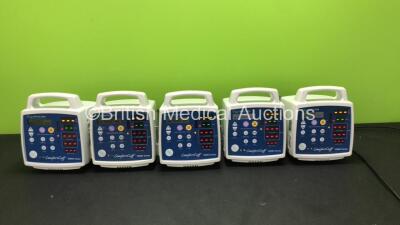 5 x Criticare 506N3 Series Comfort Cuff Patient Monitors (All Power Up)