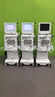 3 x B-Braun Dialog+ Dialysis Machines Software Version 8.2A - Running Hours 18253 / 23894 (2 x Power Up) *S/N 90956 / 28427 / 36255*