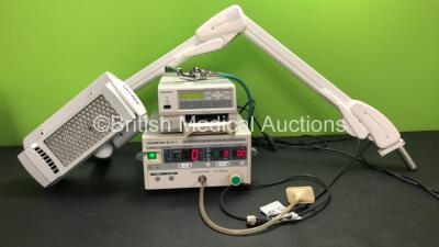 Mixed Lot Including 1 x Sony UP-21MD Color Video Printer (Powers Up) 1 x Olympus UHI-2 Insufflation Unit (Powers Up) 1 x Galderma Aktilite Surgical Light (Untested Due to No Power Supply)