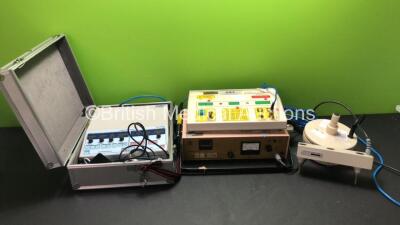 Mixed Lot Including 1 x Shrewsbury Medical Combined Therapy Unit in Case (Powers Up) 1 x Stimulaser II Unit (No Power) 1 x EMS Therasonic 1030 Generator (Powers Up) 1 x Enraf Nonius Circuplode 462 Probe