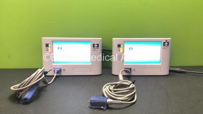 2 x Covidien Nellcor GR101704 Bedside Respiratory Patient Monitoring Systems (Both Power Up)