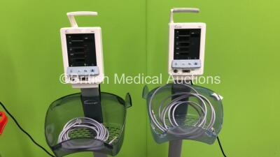 1 x Mindray VS-900 Vital Signs Monitor on Stand with NIBP and SPO2 Options (Powers Up) and 2 x Datascope Duo Vital Signs Monitor on Stands (1 x Powers Up) - 2