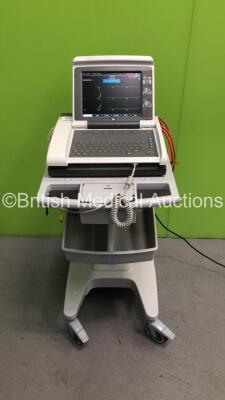 GE MAC 5500 HD ECG Machine on Stand with 10 Lead ECG Leads (Powers Up) *S/N SGM12444045PA*