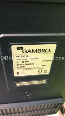 3 x Gambro AK 200 S Dialysis Machines Version 9.0 / 9.0 / 9.2 (All Power Up) - 8