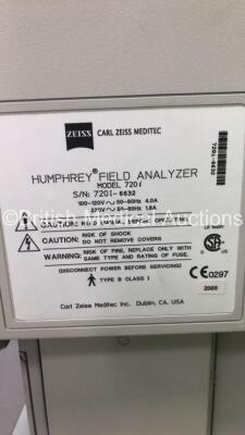 Zeiss Humphrey Field Analyzer Model 720i on Table (HDD REMOVED) - 2