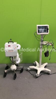 Philips SureSigns VS4 Vital Signs Monitor on Stand with SPO2 and BP Options and 1 x Smiths Medical Level 1 Equator Convective Warming Unit (Both Power Up)