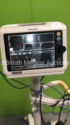 Philips SureSigns VS4 Vital Signs Monitor on Stand with SPO2 and BP Options and 1 x Smiths Medical Level 1 Equator Convective Warming Unit (Both Power Up) - 3