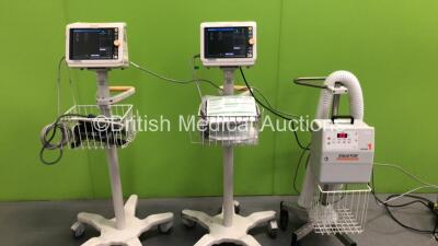 2 x Philips SureSigns VS3 Patient Monitors on Stands and 1 x Smiths Medical Level 1 Equator Convective Warming Unit ( All Power Up) (G)