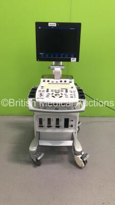 GE Vivid S6 Flat Screen Ultrasound Scanner Ref H45021LJ *S/N 0234VS6* **Mfd 07/2006** Application Software Version 12.2 System Software Version 7.0.11 (Powers Up - Damage to Transducer Ports - Side Panel Damaged - Missing Dials) ***IR008*** (C)