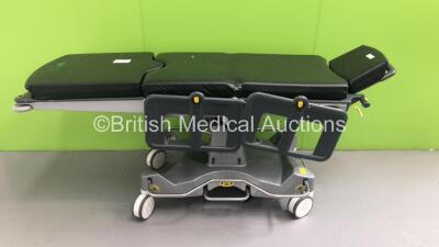 Anetic Aid QA4 Manual Function Hydraulic Patient Trolley with Cushions (Hydraulics Tested Working)