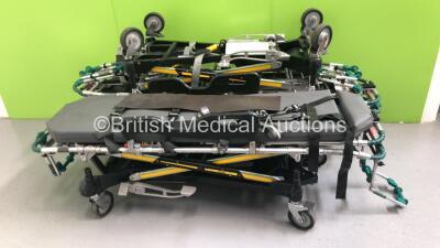 3 x Ferno Pegasus Ambulance Stretchers with 1 x Mattress *S/N PEG3624 / PEG3836 / PEG3715*