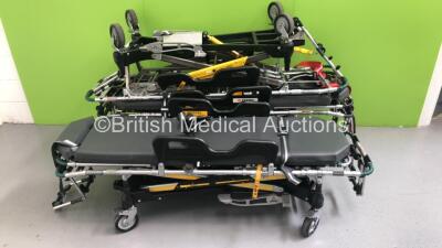 3 x Ferno Pegasus Ambulance Stretchers with 2 x Mattress *S/N PEG3726 / PEG4811 / PEG3944*