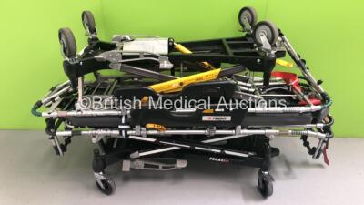 3 x Ferno Pegasus Ambulance Stretchers with 2 x Mattress *S/N PEG3726 / PEG4811 / PEG3944* - 3