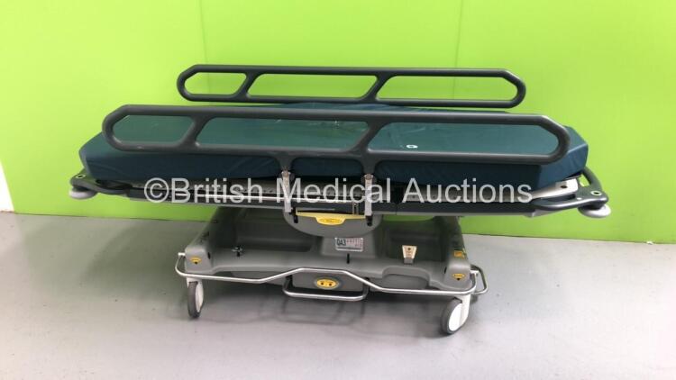 3 x Anetic Aid Hydraulic Patient Trolleys with Mattresses (All Hydraulics Tested Working - 1 x In Pictures - 3 x In Lot)