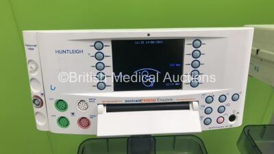 2 x Huntleigh Sonicaid FM800 Encore Fetal Monitors on Stands (Both Power Up) *S/N 751DX0501472 - 13 / 751DX051457-13* - 3