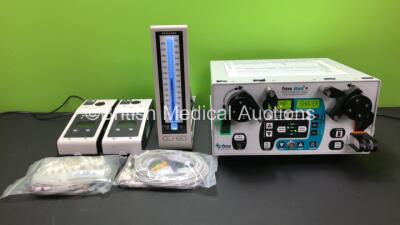 Mixed Lot Including 1 x FMS Duo + Fluid Management / Integrated Shaver Unit, 2 x Welch Allyn 9600 Plus Calibration Testers with 2 x Power Supplies, 2 x Mortara ECG Leads and 1 x Primamed Mercury Free Sphygmomanometer (All Power Up)