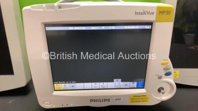 Job Lot Including 1 x Philips IntelliVue MP20 Patient Monitor *Mfd 2006* (Powers Up with Missing Dial) and 2 x Sony LMD-1950MD Monitor Screens - 2