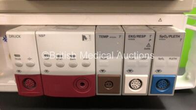 Job Lot Including 6 x M1041A Patient Modules (3 x Hewlett Packard, 2 x Philips, 1 x Agilent) Each with 5 Modules - 3