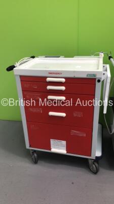 3 x Medisco Crash Trolleys (1 x Missing Handles, 1 x Damaged Wheel and 1 x Missing / Damaged Draws) - 4