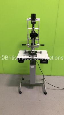 Haag Streit Bern SL 900 Slit Lamp on Hydraulic Table (Powers Up No Bulb) *S/N 71203*