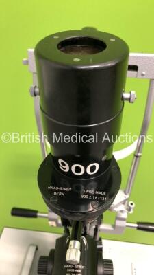 Haag Streit Bern SL 900 Slit Lamp on Hydraulic Table (Powers Up No Bulb) *S/N 71203* - 4