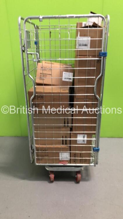 Cage of Mixed Consumables Including Bausch and Lomb Stellaris Premium Vacuum Phaco Packs and Bausch and Lomb TSV 25 Single Trocar/Cannula with Valve (Cage Not Included - Out of Date)