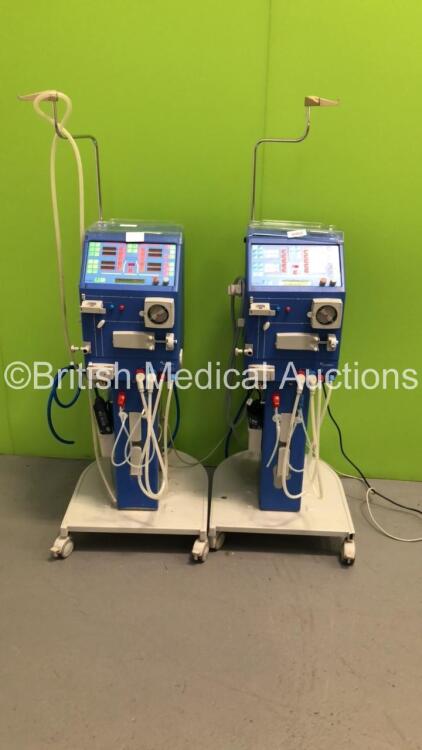 2 x Gambro AK 95 S Dialysis Machines (Both Power Up - 1 x Door Open - 1 x Missing Side Panel)