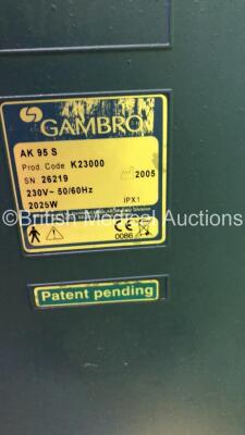 2 x Gambro AK 95 S Dialysis Machines (Both Power Up - 1 x Door Open - 1 x Missing Side Panel) - 3