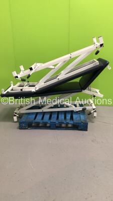 2 x Knight Imaging Hydraulics Patient Couches (Hydraulics Tested Working - Both Missing Wheels)