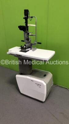 Haag Streit Bern SL 900 Slit Lamp with 2 x 12,5x Eyepieces (Powers Up with Good Bulb) on ST-40 Auto Desk *S/N 6143* - 2