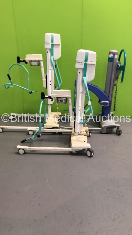 2 x Arjo Maxi Move Electric Patient Hoists and 1 x Arjo Opera Electric Patient Hoist (All No Batteries - 1 x Controller - All No Power)
